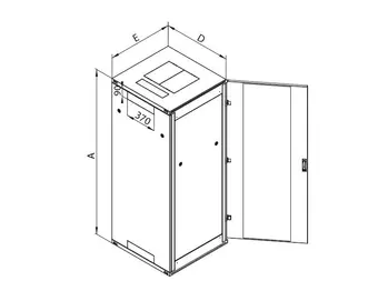 10" rozvaděč nástěnný 6U/280mm skleněné dveře