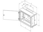 19" dvoudílný rozvaděč 9U/295mm, plechová dveře, IP30, nostost 30kg