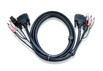 19" Rozvodný panel 8x230V 1U CZ 2m kabel černý