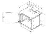 19' TRITON rozvaděč dvoudílný 15U/500mm celoskleněné dveře