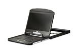 1U Ultra Short Depth Single Rail WideScreen LCD Console (USB / VGA)