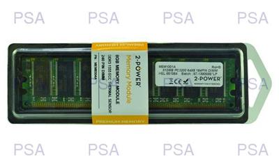 2-Power 512MB 400MHz DDR Non-ECC CL3 DIMM 1Rx8 ( DOŽIVOTNÍ ZÁRUKA )