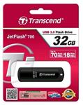 32GB Transcend JetFlash700,USB3.0,čtení/zápis  70/18 MByte/s,černá