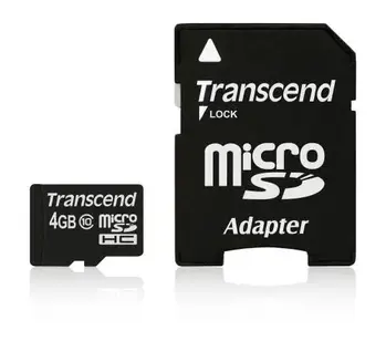 4GB MicroSDHC CARD (Class10) paměťová karta+ adaptér na SDHC