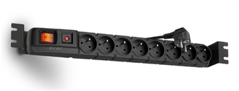 Acar S8 FA Rack Napájecí panel,8zás.,černá,1U,1.5m