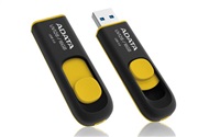 ADATA Dash Drive UV128 Flash Disk 16GB USB 3.0 (R/W:40/25MB),černo-žlutý