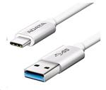 ADATA kabel USB-C -> USB 3.1 A, 100cm, bílý, hliníkový