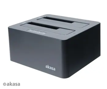 AKASA HDD box DuoDock X3 HDD/SSD, USB 3.1, 2.5" a 3.5", pro 2 disky současně