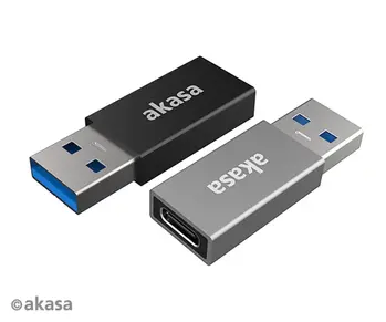 AKASA Převodník USB 3.1 Gen 2 Type-C (F) na Type-A (M),2ks v balení