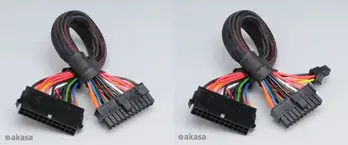 AKASA Redukce napájení 24Pin (M) -> 20+4Pin (F),30cm