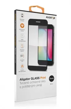 Aligator ochranné tvrzené sklo GLASS PRINT, Xiaomi Redmi Note 12 Pro/Pro+, černá, celoplošné lepení