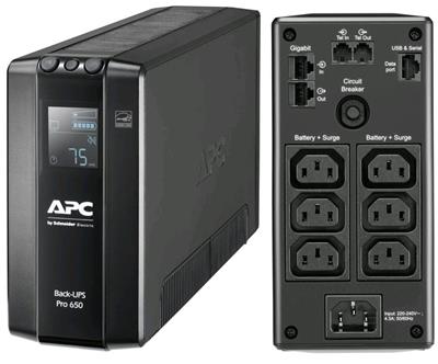 APC Back-UPS Pro 650VA (390W) 6 Outlets AVR LCD Interface