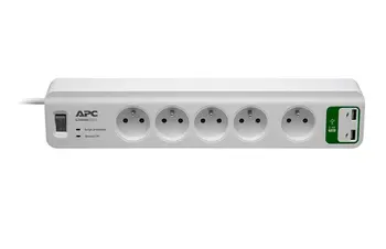 APC Essential SurgeArrest 5 outlets with 5V, 2.4A 2 port USB Charger 230V France