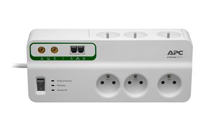 APC Home/Office SurgeArrest 6 Outlets with Phone and Coax Protection 230V France