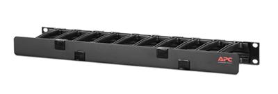 APC Horizontal Cable Manager, 1U x 4" Deep, Single-Sided with Cover