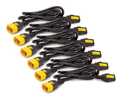 APC Power Cord Kit, ( 6ea) ,Locking, 10A, 100-230V, C13 to C14 1,2m