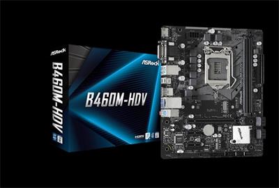 ASROCK B460M-HDV (intel 1200, 4xDDR4 2933MHz, 6xSATA3, 2xM.2+M.2(wifi), VGA+HDMI +DPort, 1xGLAN, mATX)