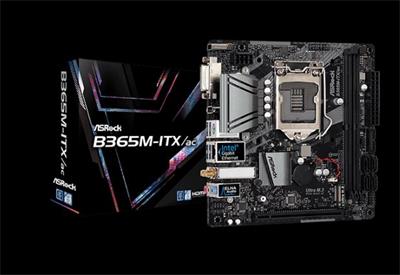 ASROCK MB B365M-ITX/AC (intel 1151v2 coffee lake, 2xDDR4 2666MHz, DVI +HDMI +DPort, USB3.1, 4xSATA3 + 1xM.2 + WIFI, 7.1