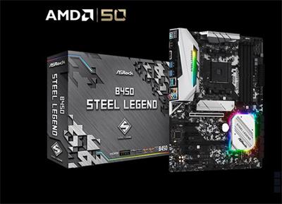 ASROCK MB B450 STEEL LEGEND (AM4, amd B450, 4xDDR4 3533+, 6xSATA3, 7.1, HDMI +DPort, USB3.1, ATX)