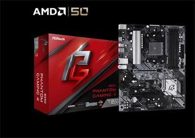 ASROCK MB B550 PHANTOM GAMING 4 (AM4, amd B550, 4xDDR4 4733, 6xSATA3 + M.2, 7.1, HDMI, USB3.2, ATX)