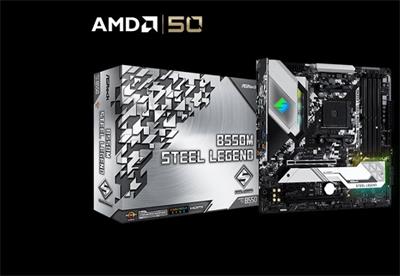 ASROCK MB B550M STEEL LEGEND (AM4, amd B550, 4xDDR4 4733, 6xSATA3, 7.1, HDMI +DPort, M.2, USB3.2, mATX)