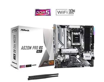 ASRock MB Sc AM5 A620M Pro RS WiFi, AMD A620, 4xDDR5, HDMI, DP