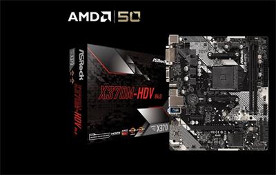 ASROCK MB X370M-HDV R4.0 (AM4, amd X370, 2xDDR4, PCIE, VGA+DVI+HDMI, 4x SATA+M.2, USB3.1, 7.1, GLAN, mATX)