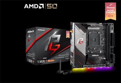 ASROCK MB X570 PHANTOM GAMING-ITX/TB3 (polychromatické RGB osvětlení, AM4, amd X570, 2xDDR4 4533, PCIE, HDMI, 4xSATA3+2