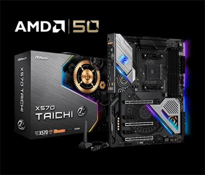 ASROCK MB X570 TAICHI (polychromatické RGB osvětlení, AM4, amd X470, 4xDDR4 4666+, PCIE, HDMI, 8xSATA3+2xM.2, USB3.2, 7