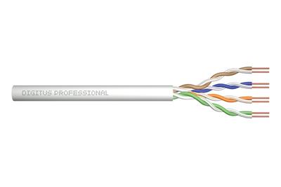 ASSNET100 CAT 5e U UTP instalační kabel, drát, délka 305M, Papírový Box, AWG 24/1, PVC barva šedá