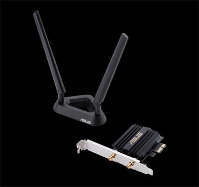 ASUS PCE-AX58BT, AX3000 Dvoupásmový PCI-E Wi-Fi 6 (802.11ax) adaptér se 2 externími anténami