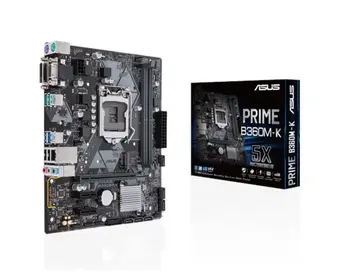 ASUS PRIME B360M-K Intel Socket 1151/B360/2xDDR4/1 x PCIe 3.0/2.0 x16/SATA 6Gb/M2/mATX