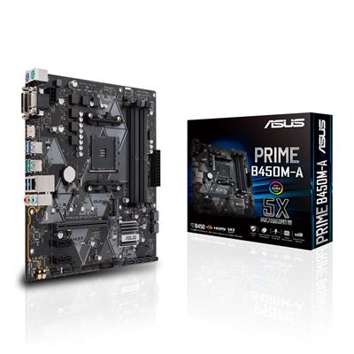 ASUS PRIME B450M-A AMD AM4 B450 mATX motherboard with Aura Sync RGB header, DDR4 3466MHz, M.2, HDMI 2.0b, SATA 6Gbps