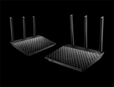 ASUS RT-AC67U (2 Pack), AC1900 Dvoupásmový WiFi systém na pokrytí celého domu pro velké a vícepodlažní domy