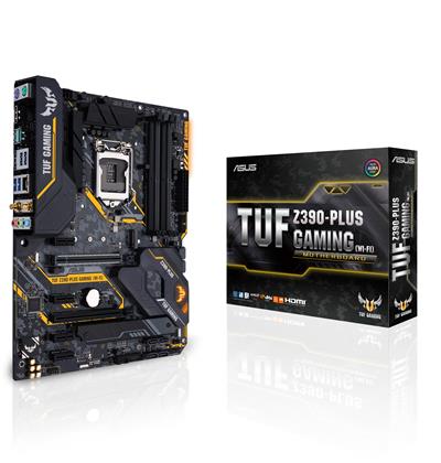 ASUS TUF Z390-PLUS GAMING (WI-FI) Intel Z390 ATX gaming motherboard with OptiMem II, Aura Sync RGB LED lighting