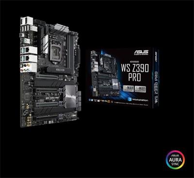 ASUS WS Z390 PRO, Intel LGA 1151 ATX, AI Overclocking, quad-GPU support, DDR4 4266 MHz, Dual M.2, Intel Optane ready