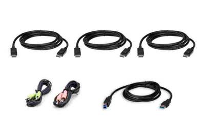 ATEN 1.8M USB DisplayPort Triple Display KVM Cable Kit