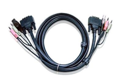 ATEN int.kabel pro KVM USB, DVI, audio, 1,8m pro CS1768, Dual Link