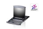 ATEN KL1516AM-AXA-AG 16P CAT-5 HIGH DENSITY DUAL RAIL LCD KVM SW 17INCH W/LED/CABLE/USA KB/EU