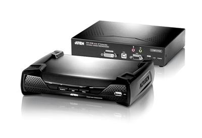 ATEN KVM extender KE-6900 DVI Single display KVM over IP extender (balení obsahuje dvě jednotky - vysílač a přijímač)