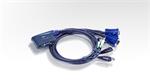 ATEN KVM switch CS-62US USB 2PC mini , audio support, 0,9m