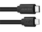 Avacom datový a nabíjecí kabel USB Type-C - Micro USB, 100cm, černá