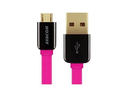 AVACOM MIC-40P kabel USB - Micro USB, 40cm, růžová