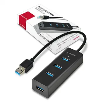 AXAGON 4x USB3.0 CHARGING hub, microUSB nap.