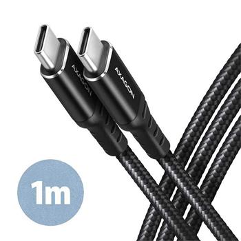 Axagon BUCM-CM10AB HQ datový a nabíjecí kabel USB-C <> USB-C 2.0 kabel 1m