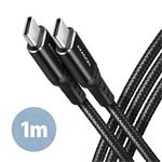 Axagon BUCM-CM10AB HQ datový a nabíjecí kabel USB-C <> USB-C 2.0 kabel 1m