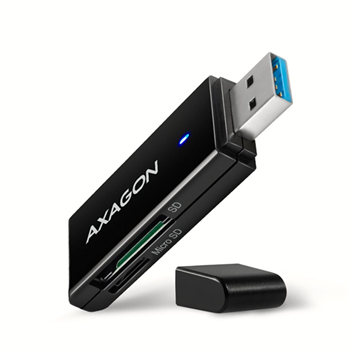 AXAGON CRE-S2N,USB-A 3.2 Gen 1,čtečka karet,2-slot&lun SD/microSD,podpora UHS-I