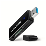 AXAGON CRE-S2N,USB-A 3.2 Gen 1,čtečka karet,2-slot&lun SD/microSD,podpora UHS-I 