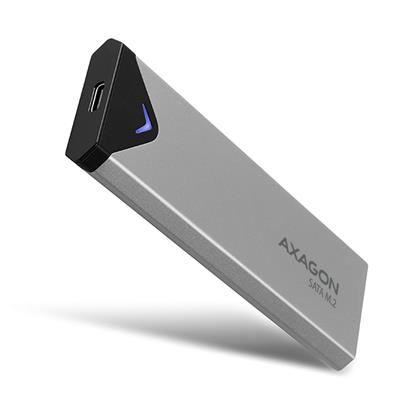 AXAGON EEM2-U3C, USB-C 3.2 Gen 1 - M.2 SATA SSD kovový box, délka 42 až 80 mm