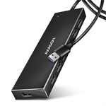 Axagon HUE-F7A, 7x USB 3.2 Gen 1 ALU FLAT CHARGING hub, micro USB napájecí konektor, kabel USB-A 1m